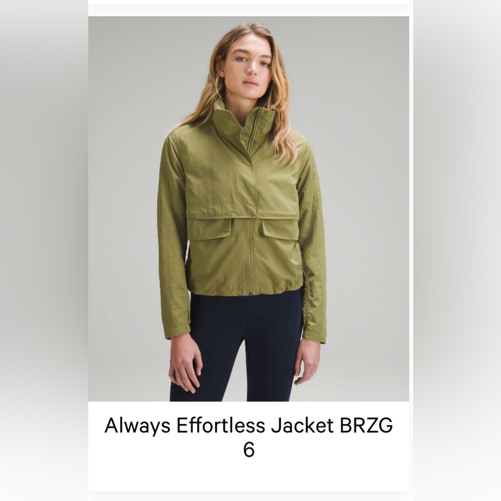 Lululemon-Always Effortless Jacket- Bronze green- size 6